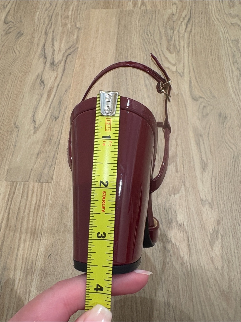 Nine West Wine T-Strap Pointed Heels - Picture 6 of 6